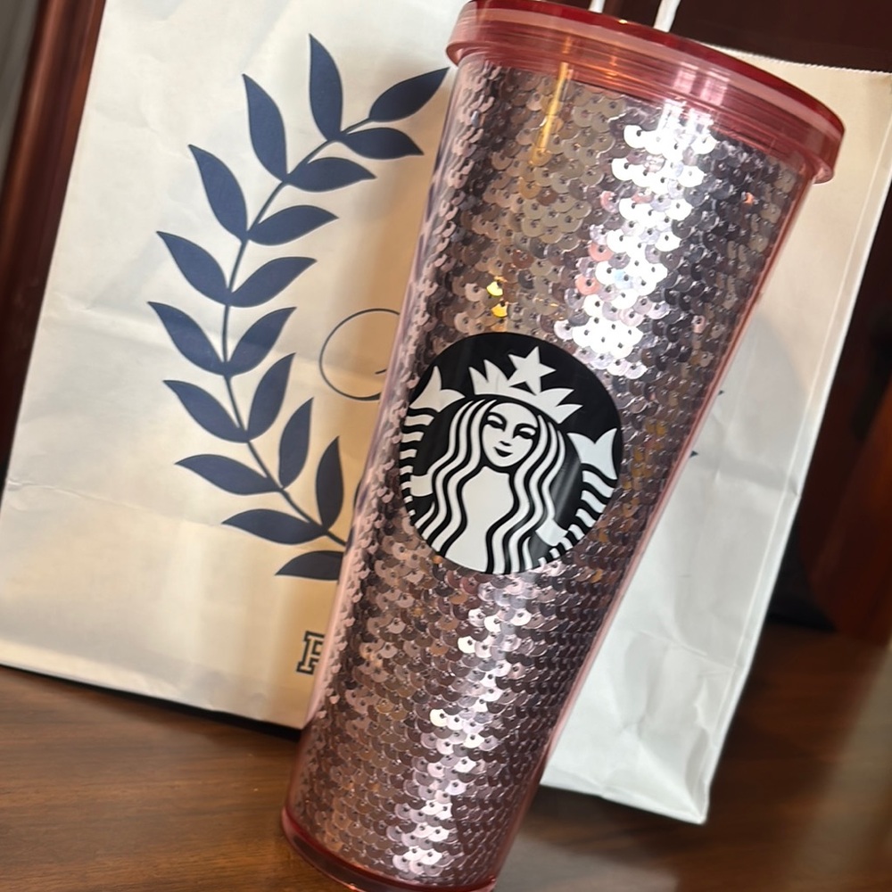 Starbucks Pink Sequin Tumbler